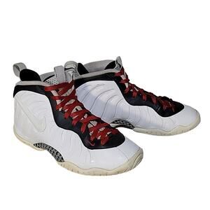 Nike Little Posite Pro Chrome White Foamposite Sneakers, Kid's 6.5Y Womens 8